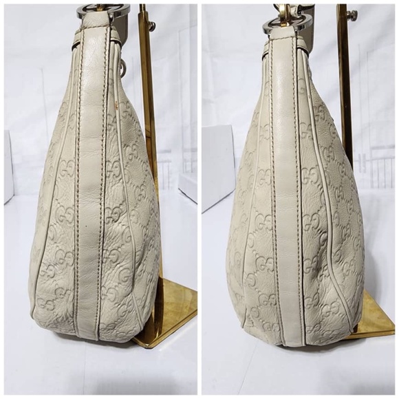 Authentic GUCCI Guccissima Medium GG Twins Hobo Bag Off White - Picture 13 of 16